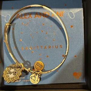 Alex and Ani Gold Sagittarius Charm Bracelet